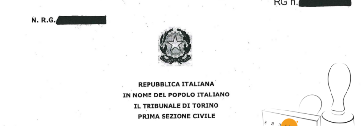 Tribunale di Torino Sentenza 869 2021 del 24 02 2021